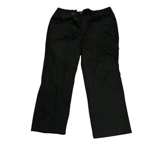 Larry Levine Petite Black Dress Pants Size 8P Stretch Straight Leg Work